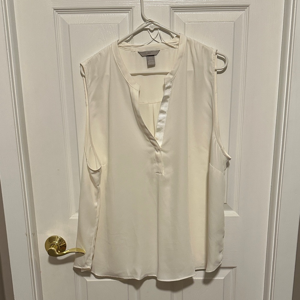 H&M Cream Sleeveless Blouse